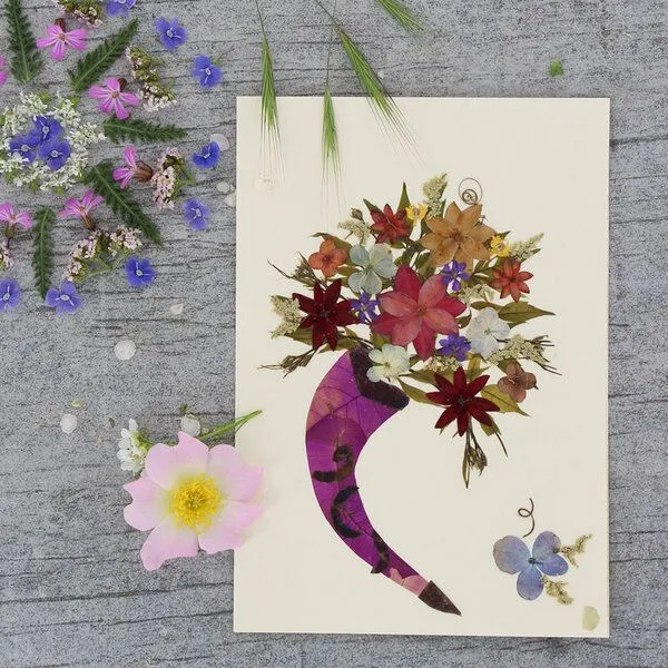 GLOBO Fair Trade GLOBO Fair Trade Grußkarte Wildblumen Füllhorn – Produktbild 2 von 3