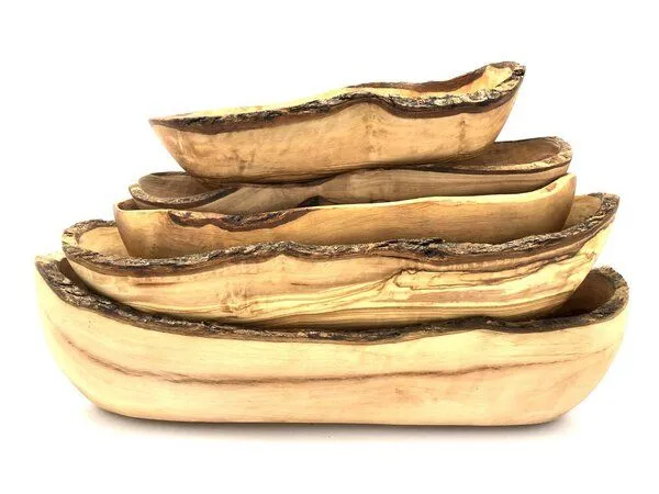 Olivenholz erleben Olivenholz erleben Schale als Weinpräsent 34-36 cm lang – Produktbild 4 von 6