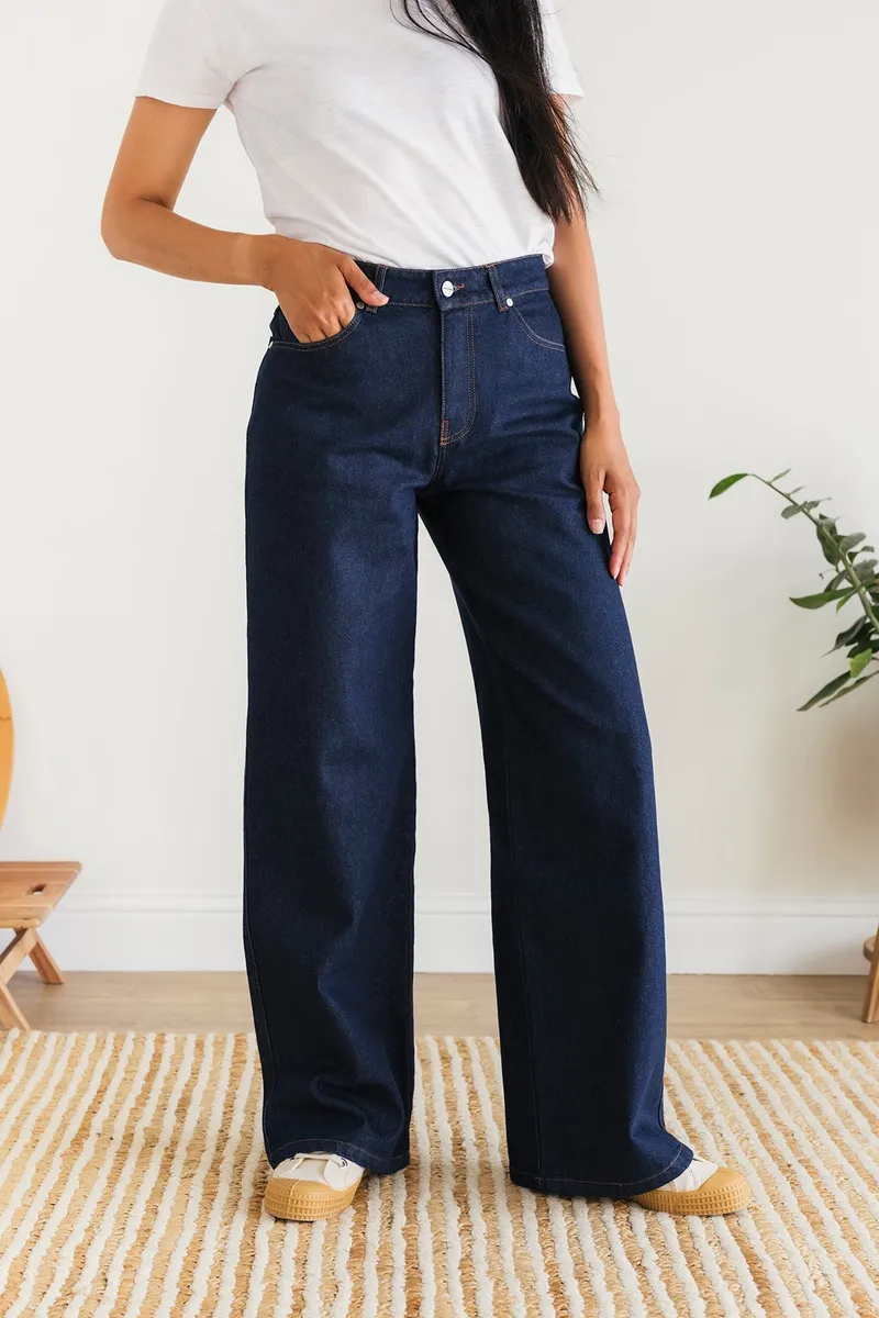 TWOTHIRDS TWOTHIRDS Damen vegan Jeans Gollwitz Blue Denim, Extra dunkelblau, – Produktbild 1 von 2
