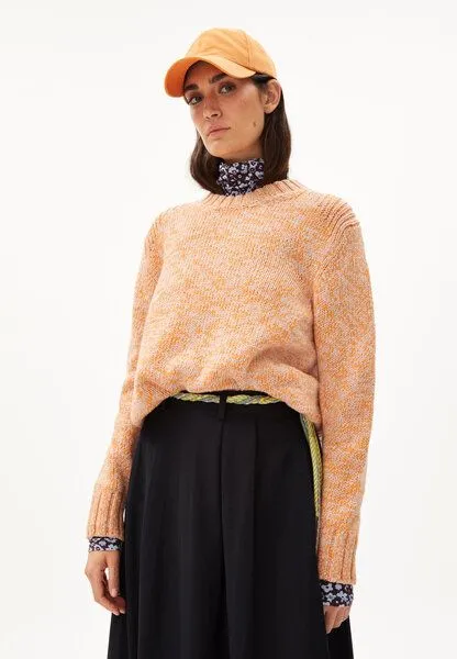 ARMEDANGELS ARMEDANGELS AMALIAA LEOPARD - Damen Strick Pullover Relaxed Fit aus Bio-Woll Mix, Sunset-rose quartz, – Produktbild 1 von 4