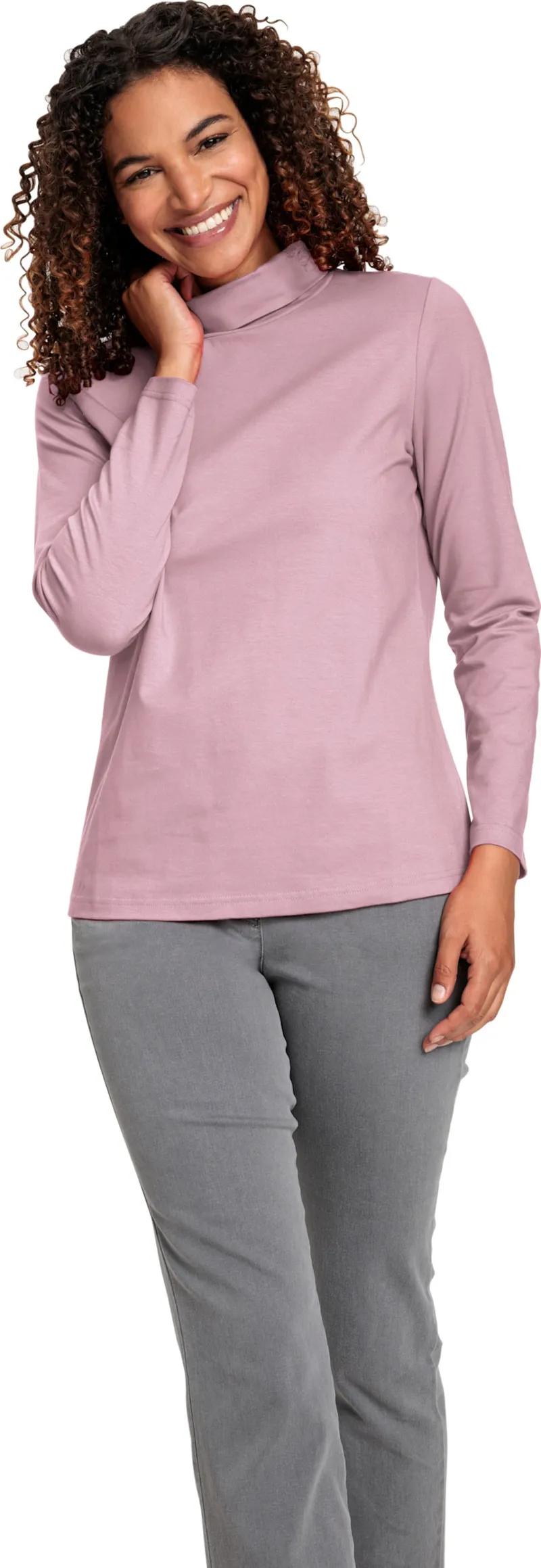 Witt Rollkragenshirt rosé, Rosé, – Produktbild 2 von 2