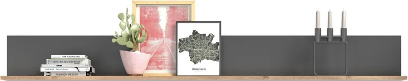 Home affaire Wandboard Riga, Breite 180 cm, Braun|grau, – Produktbild 2 von 5