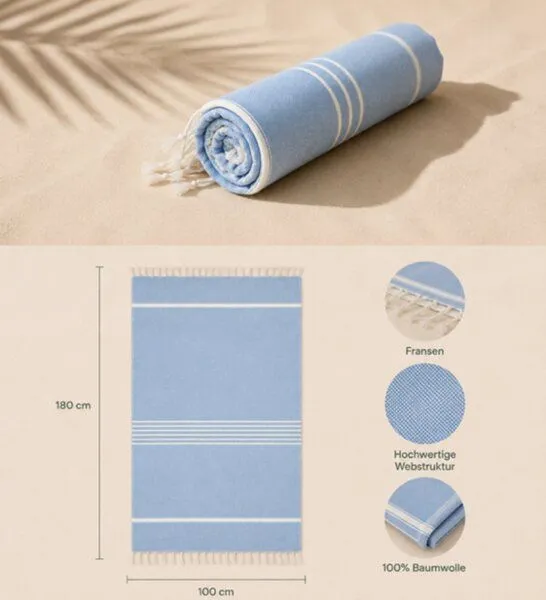 Sandiik Sandiik Allrounder Tuch Geschenke Set mit Thermoflasche, Hellblau, – Produktbild 1 von 4