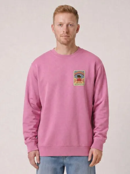 watapparel watapparel Sweatshirt Unisex Tarot The Chocolate, Bubble pink, – Produktbild 2 von 2
