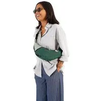 Ticket to the Moon Ticket to the Moon upcycled Bauchtasche/Crossbody Umhängetasche "Sling Bag", Dunkelgrün-jade green, – Produktbild 1 von 1
