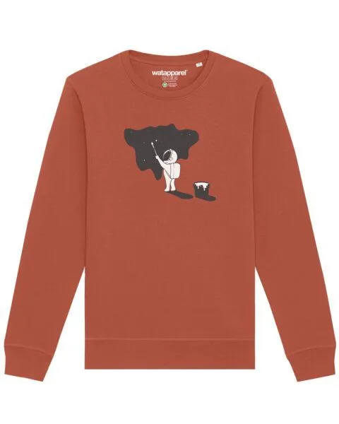 watapparel watapparel Sweatshirt Unisex Painting space, Heritage brown, – Produktbild 1 von 3