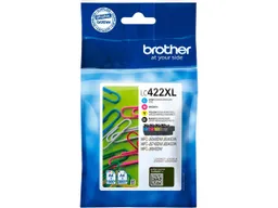Brother Brother 4er Set Tintenpatrone LC-422XLBK/C/M/Y schwarz, cyan magenta, gelb – Produktbild 1 von 1