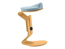 Bewegungshocker "Ercolino" höhenverstellbar mit 3D Sitz, Buche, blau – Produktbild 1 von 1