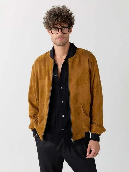 Yahmo Yahmo Cupro/Tencel Laslo Wendejacke, Sandalwood/black (braun), – Produktbild 1 von 4