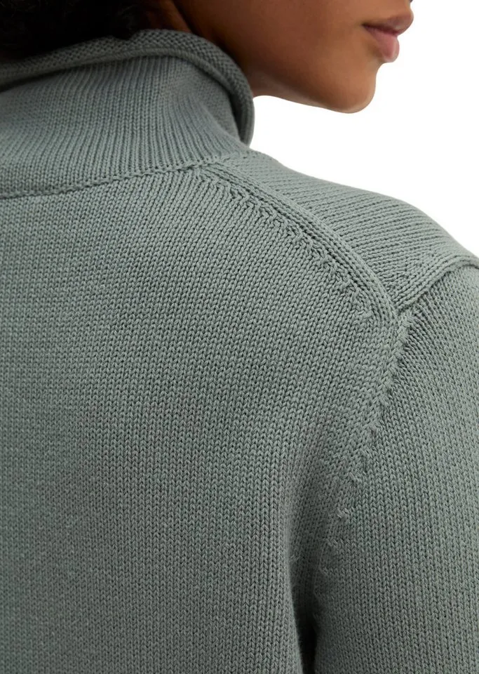 Marc O'Polo Marc O'Polo Rollkragenpullover slim regular aus Organic Cotton, Grün, – Produktbild 3 von 5