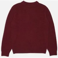 Nudie Jeans Nudie Jeans Strickpullover - August Rib Wool - aus biologischer Wolle, Burgundy, – Produktbild 1 von 1