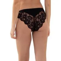 mey Mey Damen Mini-Slip Organic mit Spitze Bio-Baumwolle, Schwarz, – Produktbild 1 von 1