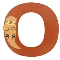 El Puente El Puente Holzbuchstabe O "Otter" | Fair Trade & Handmade aus Sri Lanka – Produktbild 1 von 1