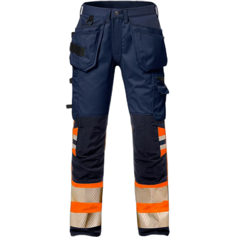 Fristads Hochsichtbare Arbeitshose Klasse 1 Fristads Outdoor 2706 PLU, Orange, – Produktbild 1 von 2