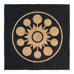 Veskor Cassiopeia Veskor Cassiopeia FALKNER'S CIRCLE Kornkreis Linoldruck | 22 × 22 cm | Gold – Produktbild 1 von 1