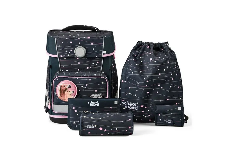 School-Mood School-Mood Schulranzen Champion Maxx (6-tlg), Polyester, Schwarz, – Produktbild 1 von 5