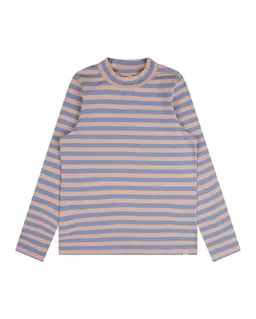 MATONA MATONA Damen vegan Kragenloses Langarmshirt Rose Pink & Blau – Produktbild 1 von 1