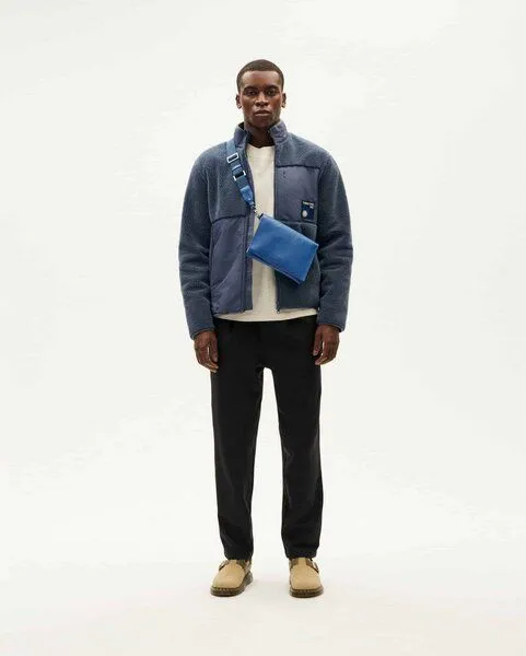 thinking mu thinking mu Herren Übergangsjacke - Mitchel Ecru - aus nachhaltigen Materialien, Sea (blau), – Produktbild 1 von 4