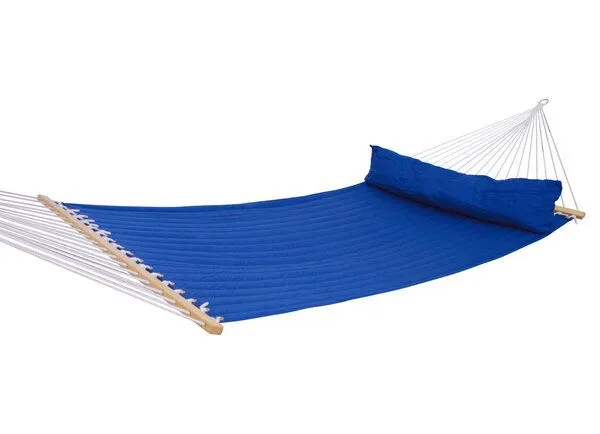 MacaMex MacaMex California Doppel-Stabhängematte gepolstert, wetterfest, Lapis blue (blau), – Produktbild 2 von 4