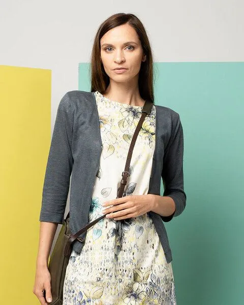 Alma & Lovis Alma & Lovis Kurzjacke aus Leinen | Linen Jacket, Pinie (grün), – Produktbild 3 von 3