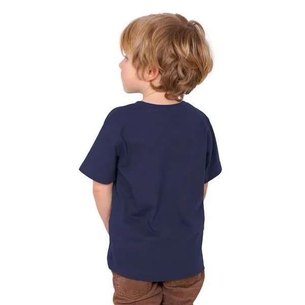 HANDGEDRUCKT HANDGEDRUCKT "Fußball" Unisex Kinder T-Shirt, Frenchnavy, – Produktbild 2 von 3