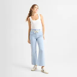 DAWN Damen Jeans DEW Flared High Waist French Pocket DAWN Bio-Baumwolle – Produktbild 1 von 1