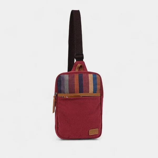 Dragolina Dragolina Crossbody Tablettasche Faun W. mit Webstoff der Pwo Karen, Terracotta (rot), – Produktbild 1 von 4