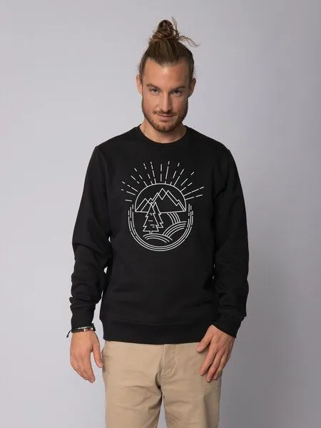 watapparel watapparel Sweatshirt Unisex Natur ist schön, Black, – Produktbild 2 von 3