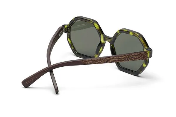 TAKE A SHOT TAKE A SHOT Octagonale Sonnenbrille Buddha Jumps: Across Dimensions polarisiert, Green demi, – Produktbild 3 von 3