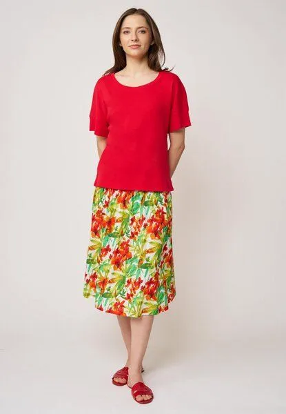 LANA Organic LANA Organic Shirt, Modell Valentina, Tomate, – Produktbild 2 von 4