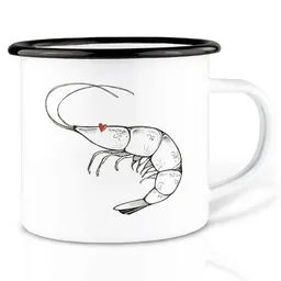 LIGARTI Emaille Tasse – Garnelen Liebe – LIGARTI Tiermanufaktur – Produktbild 1 von 1