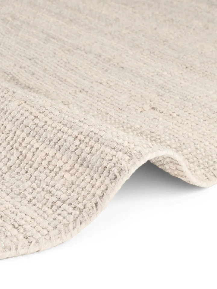 HANSE Home Teppich Jaipur Juteteppich, als Läufer und in Rund, rund, Höhe: 10 mm, 100% Naturfaser, Wohnzimmer, Esszimmer, Schlafzimmer, Weiß, – Produktbild 5 von 6