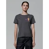 watapparel watapparel T-Shirt Frauen Funny Cat, Anthracite, – Produktbild 1 von 1