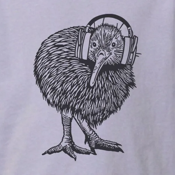 little kiwi little kiwi Kinder T-Shirt, "Kopfhörer auf", Lila, – Produktbild 3 von 3