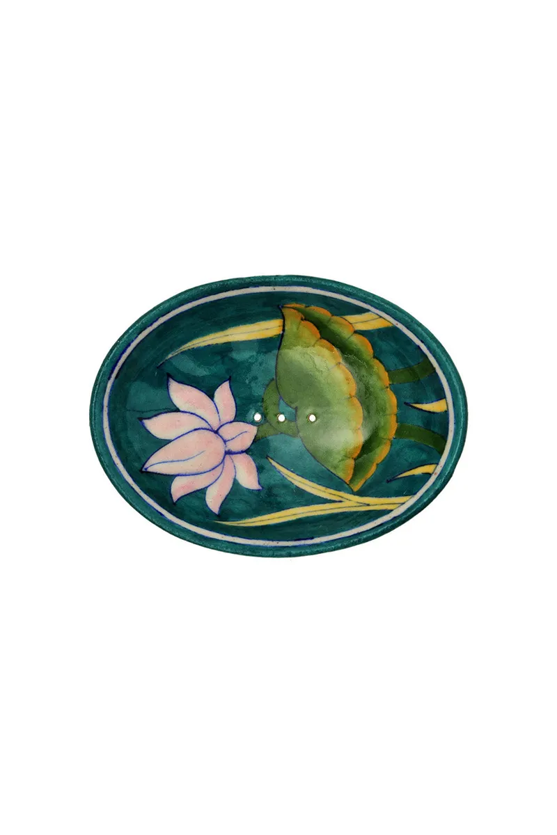 Tranquillo Seifenschale BLUE POTTERY - grün – Produktbild 1 von 2