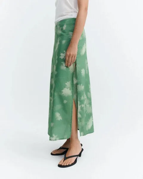 thinking mu thinking mu Tipia Kora Skirt, Tipia (grün gemustert), – Produktbild 2 von 4