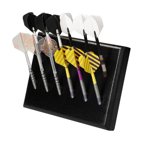 elasto elasto Dartpfeilhalterung aus Holz - Dart Wandhalterung für 12 Pfeile, Schwarz, – Produktbild 4 von 4