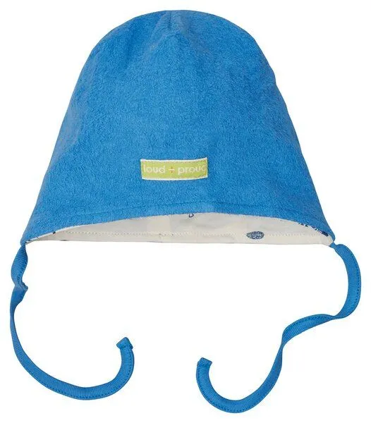 loud + proud loud + proud Babys & Kinder Wendemütze aus Baumwoll-Fleece, GOTS-zertifiziert, Azur(blau), – Produktbild 1 von 3