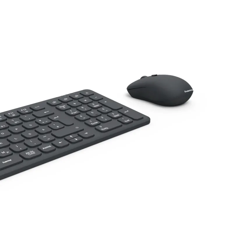 Hama Hama Multi-Device-Tastatur-Maus-Set "WKM-300", kabellos, Funkt/BT, SW, QWERTZ DE – Produktbild 5 von 6