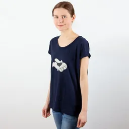 Spangeltangel Spangeltangel Damenshirt "Vogelfreund", T-Shirt, gedrucktes Tier-Motiv, für Frauen, Natur, Mode, nachhaltig – Produktbild 1 von 1