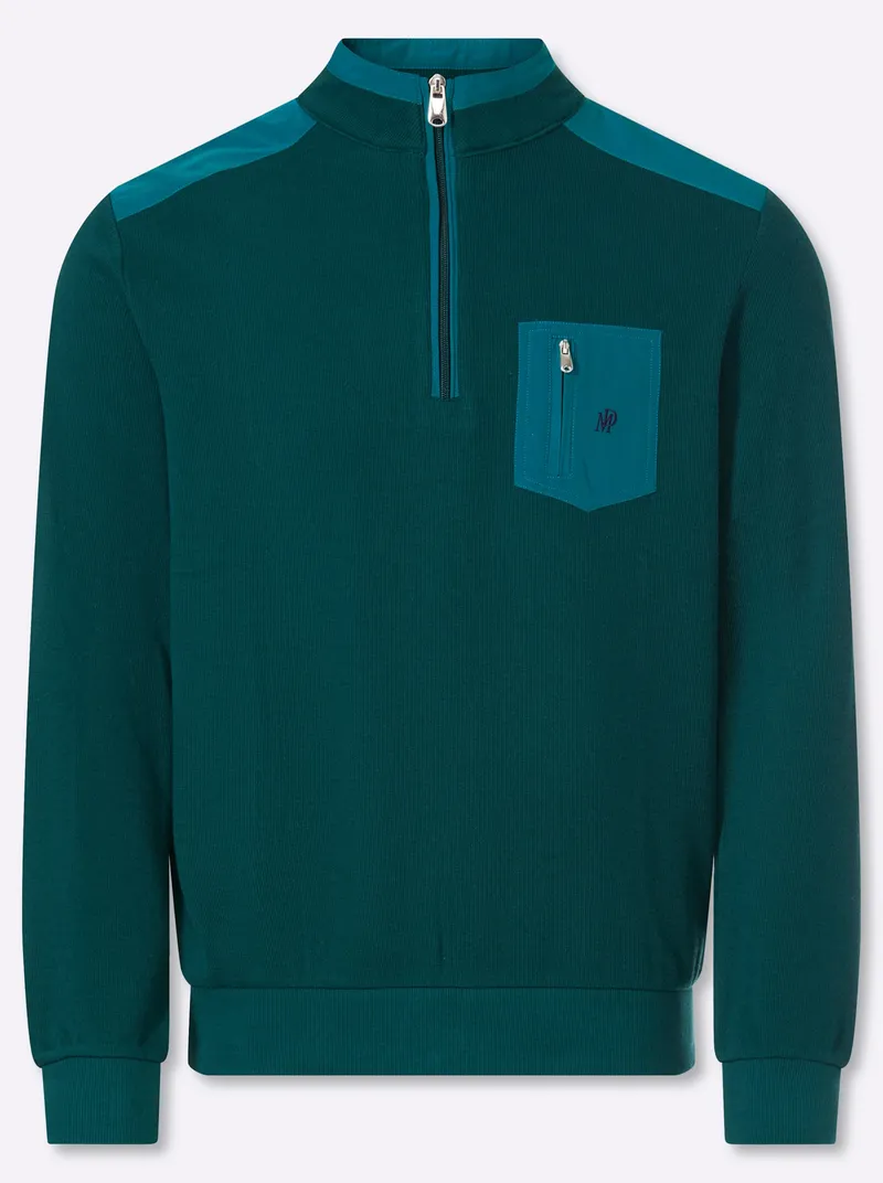 marco donati Sweatshirt petrol, Petrol, – Produktbild 1 von 2