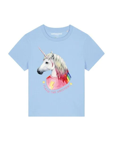 watapparel watapparel T-Shirt Frauen Flash, the unicorn, Blue soul, – Produktbild 1 von 4
