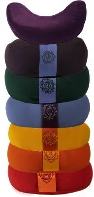 Just Be Just Be Chakra Meditations- und Yogakissen, Halbmond, Rot, – Produktbild 2 von 4