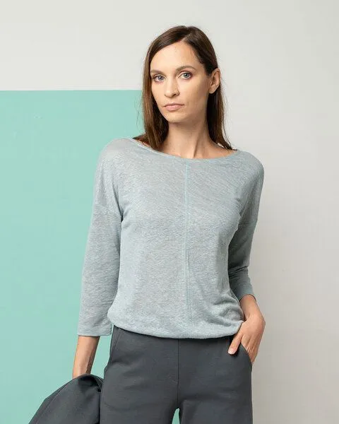 Alma & Lovis Alma & Lovis Sommer Leinenshirt aus Leinen-Jersey | Linen Pure, Mint, – Produktbild 1 von 4