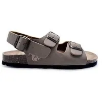 thies Vegane thies ® Eco Bio Backstrap Sandale aus rec. PET mit Kork-Tieffussbett, Elephant grey, – Produktbild 1 von 1