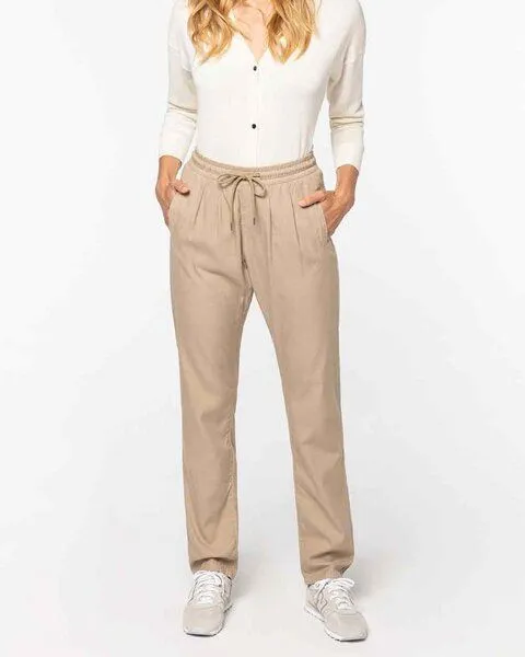 YTWOO YTWOO Lässige Damen Hose aus Lyocell TENCEL* und Bio-Baumwolle, Khaki, – Produktbild 2 von 3
