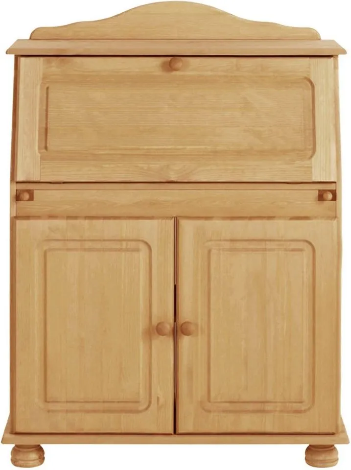 OTTO home Sekretär Mette, Schreibtisch im Landhausstil, aus Massivholz, Breite 82 cm, Beige, – Produktbild 4 von 5