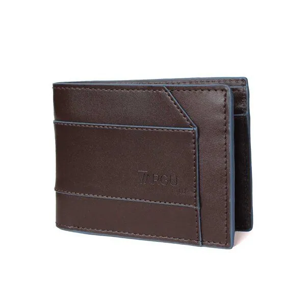 Vargu Vargu Echtleder Geldbörse KON 1-M, Brown - sky blue, – Produktbild 2 von 4