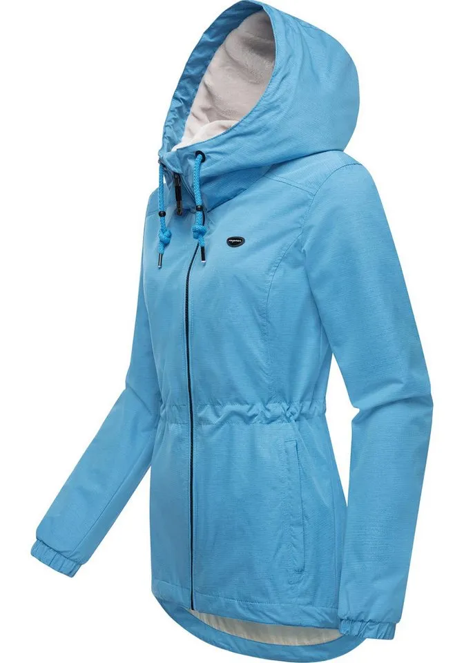 ragwear ragwear Outdoorjacke Dankka Tech Stylische Damen Übergangsjacke aus wasserdichtem Material, Blau, – Produktbild 3 von 5