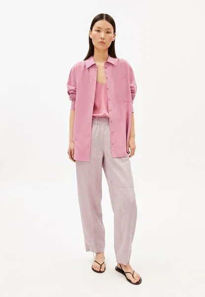 ARMEDANGELS ARMEDANGELS LINO BARREL Damen Hose aus 100% Leinen, Pink mist, – Produktbild 4 von 4